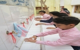 ギザ市内　小学校　トイレのあとの手洗いを導入している学校もあります。